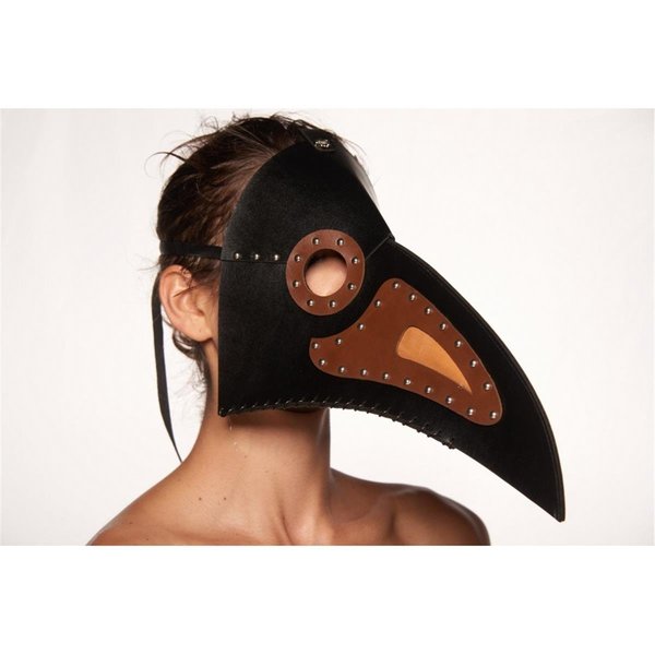 Kayso Long Birdman Nose Masquerade Mask Black  Brown LTM010BK